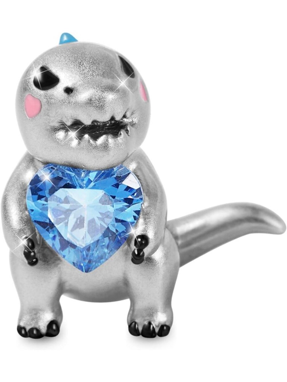 Heart Gemstone Bead Charms, 925 Sterling Silver Animal & Astronaut Jewelry Gift